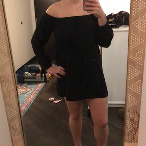 Off the shoulder long sleeve dress